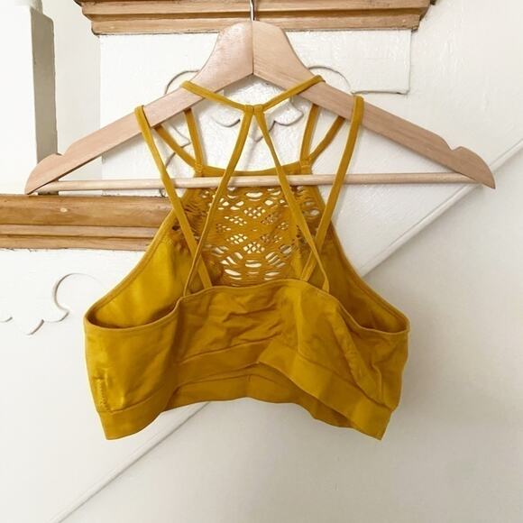 Women's Mustard Yellow Seamless Laser Cut Bralette Size M - Picture 4 of 4